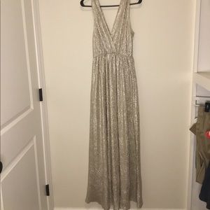 Lulus Gold Textured Gown